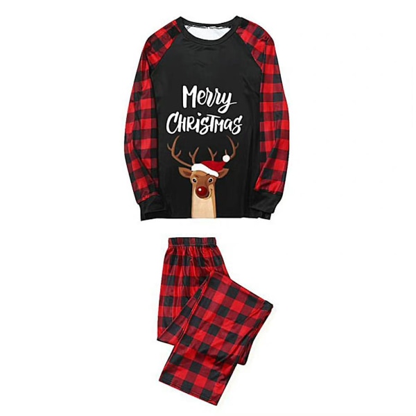 God Jul Familj Matchande Pyjamas Ren Print Pläd Pyjamas Set Jul Women L