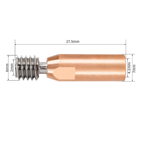 Helt Metall Bi-metall Cr10-galen Heat Break Throat För 3 V2 5 -10s Pro Hotend För 3D-skrivare