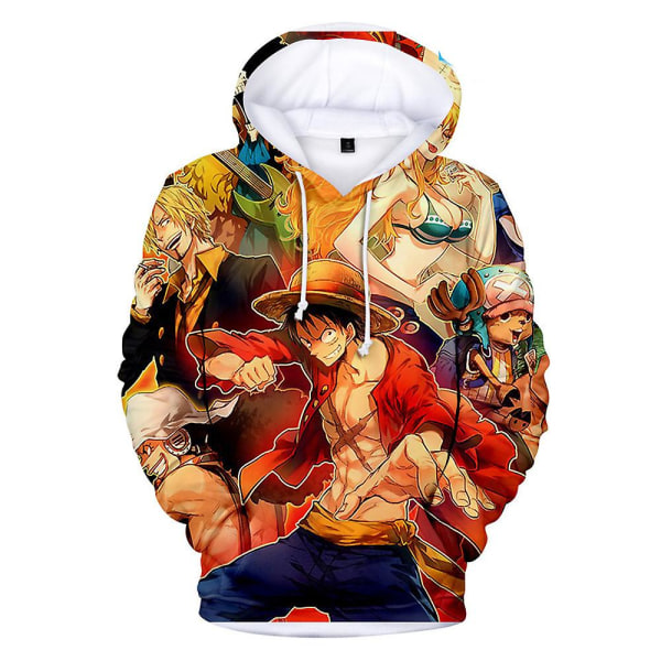 One Piece Dragsko Huvtröjor 3d Anime printed Huvtröja Långärmad tröja Jumper Toppar för barn unisex style 2 6-7 Years