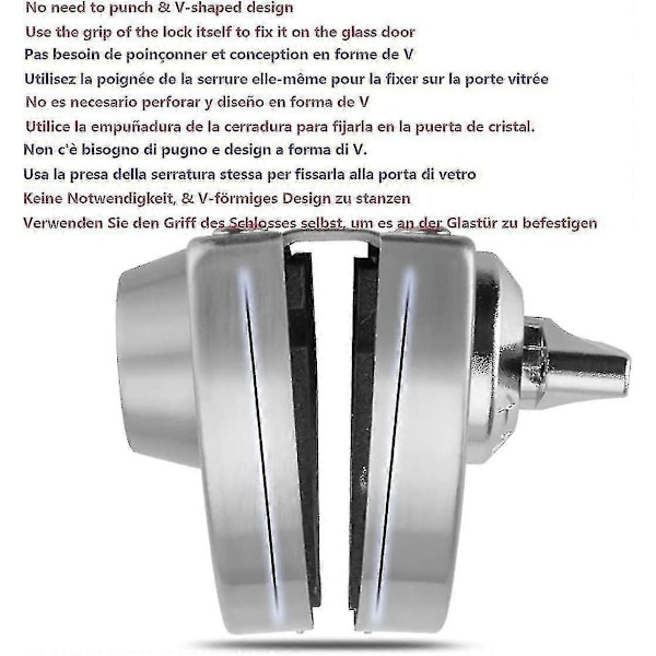 Rostfritt Stål Glasdörr Dubbel Glasdörr Lås Center Glasdörr Lås Dubbel Skjutdörr Glasdörr Qyroadwolf