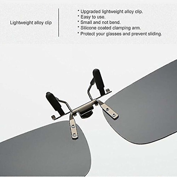 3-pack, Clip-on Flip Up Polariserade Linser För UV-skydd Solglasögon Ay