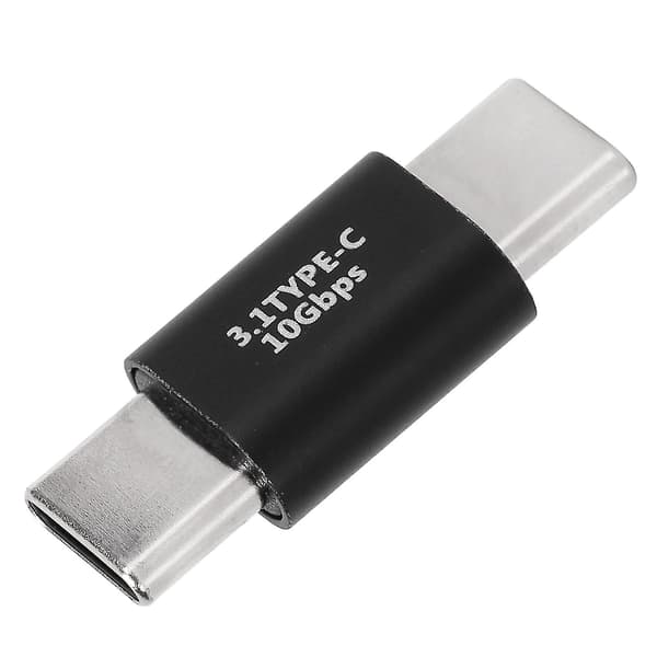 USB C Förlängningsadapter Typ C 3.1 Hane till Hane Adapter Stöd Snabb Laddning 10Gbps Dataöverföring