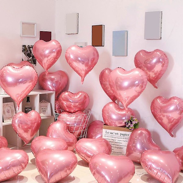 10 stk. Ballon Ornament Dekorativ Attraktiv Aluminiumfolie Hjerte/Femtakket Stjerneform Ballon Sæt
