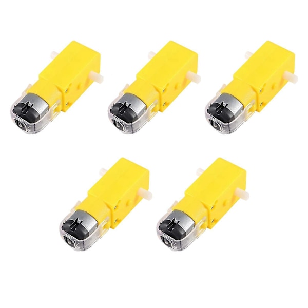 5 stk. Gearmotor Dobbelt Aksel Tt Motor 3-12v Tt Motor Til Smart Bil Robot