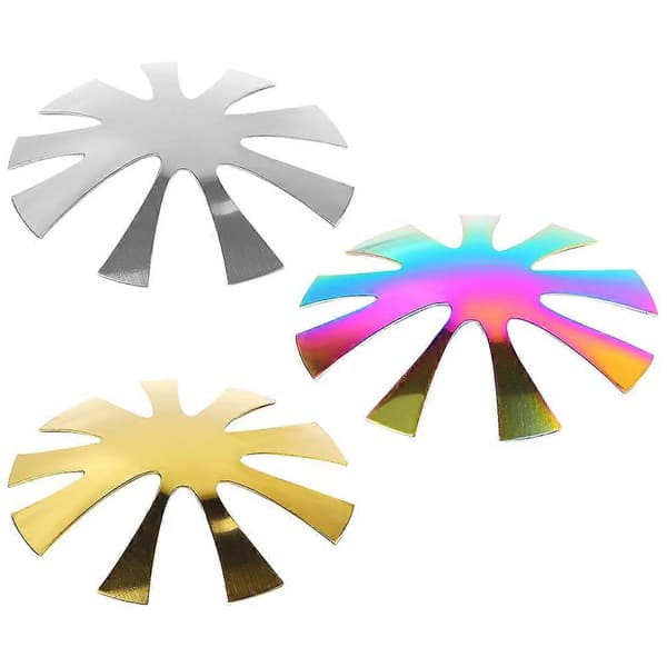Negle Design Plade Manicureforme Assorteret Farve Neglesalon Brug 3-pak