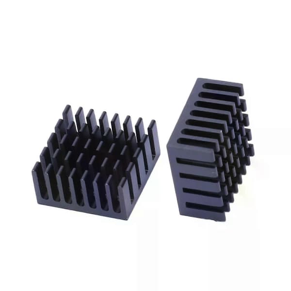 10 stk. Sort Aluminium Køleradiator Køleplade 20mm x 20mm x 10mm