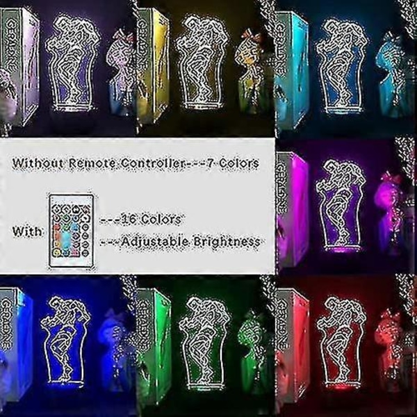 Anime 3D LED Lys Nattklubb Atmosfære Dekor Baki The Grappler Baki Hanma Barnerom Lavalamp Xq-3d6-114-ZZY