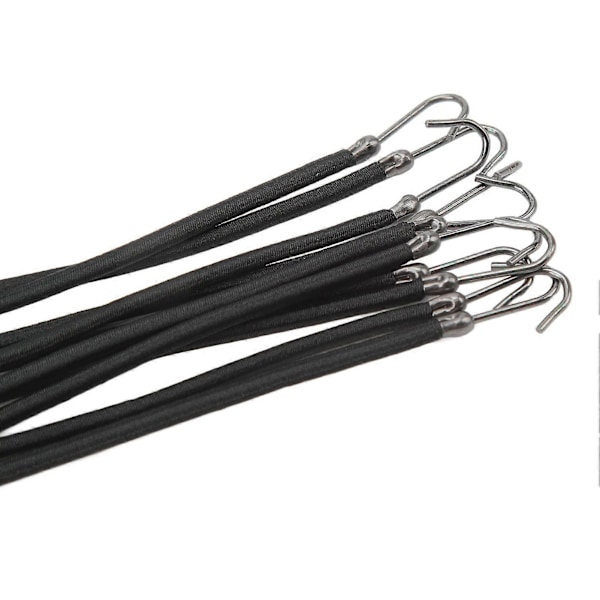 10 st Hårband med Krok för Hästsvans Kvinnor Flickor Flexibelt Elastiskt Hårband Krok Stylingverktyg för Kontor Dejting Svart