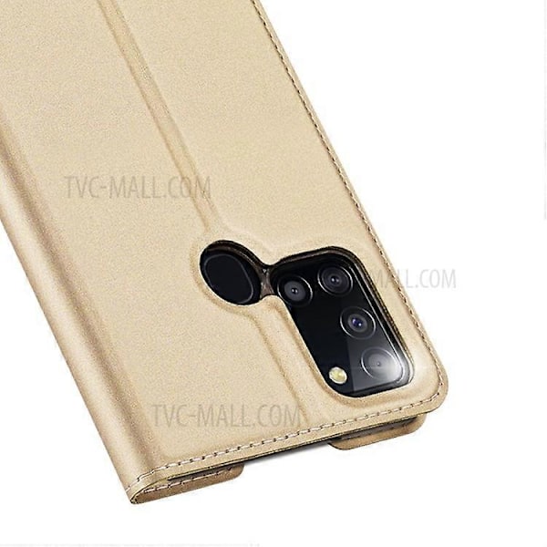 DUX DUCIS Skin Pro -sarjan folio-läppä nahkakotelo korttipaikalla, yhteensopiva Samsung Galaxy A21s:lle Gold
