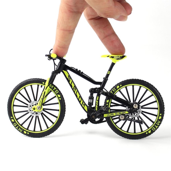 1:10 Mini Legering Cykel Skalmodell Finger Mountain Bike Toy Green