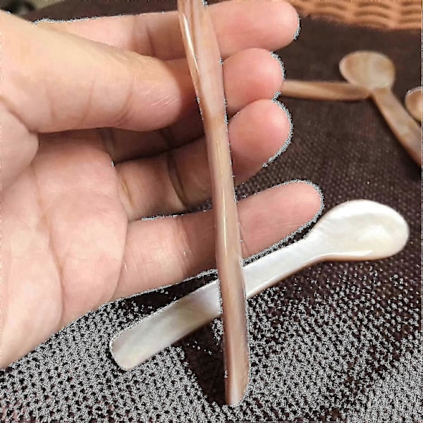 Helmiäisäiti Kaviaarilusikkasetti - 6 Eleganttia lusikkaa pyöreällä kahvalla, 11,5 cm