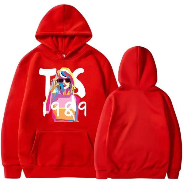 Taylor Swift the eras tour Taylor perifere hættetrøjer forår og efterår til mænd og kvinders sweatshirts red XXL