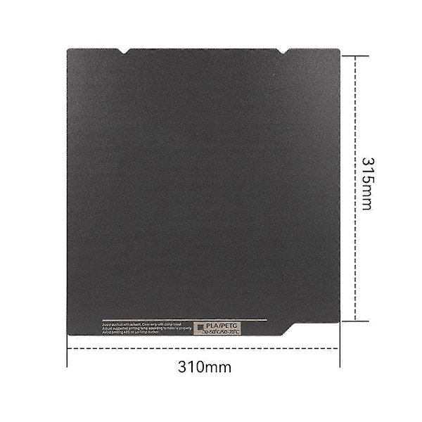 3D-skrivarbyggplatta för K1 MAX 310x315mm Dubbelsidig Polyurea-ark Fjäderstålplåt Värme B