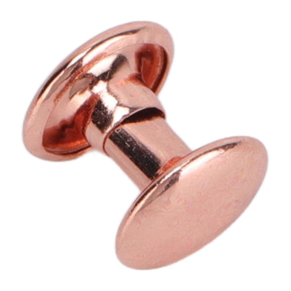 300 Set Läder Nitar 6x8mm 7x8mm 8x8mm Roséguld Starka Metall Dubbelhuvud Nitar för Hatt Bälte Skor