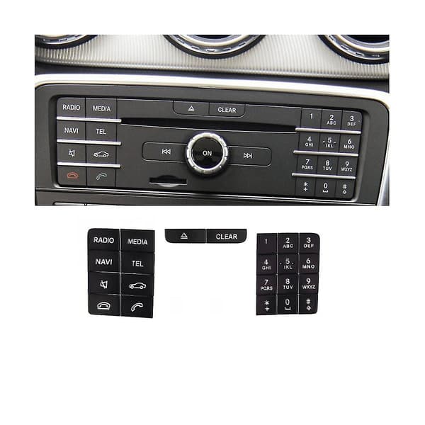Bil Centerkonsol CD Panel Multimedia Knapp Dekaler För W218 2014-2017 Gla X156 2013-2016