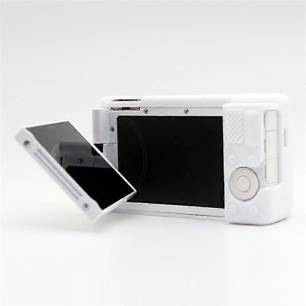 Yhteensopiva Sony ZV-1F / ZV-1 / ZV-1 II pehmeä silikonikotelo kameran suojus naarmuuntumista estävä suojus pudotussuoja White