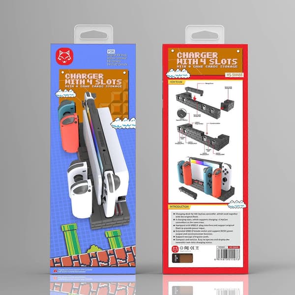 Ladeholder Spillkontroller Laderstativ for Switch Joy Con Oppbevaringshylle