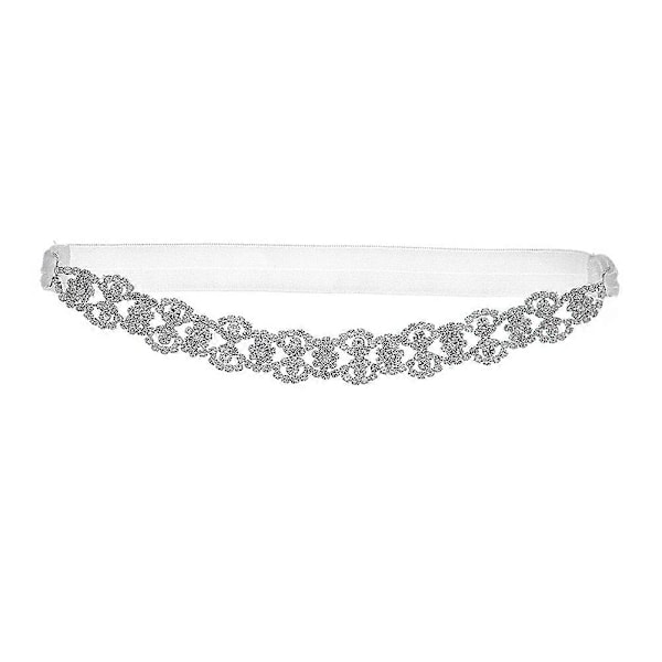Brud Bröllopsstrumpband Benstrumpband Elegant Strass Silver 1Set