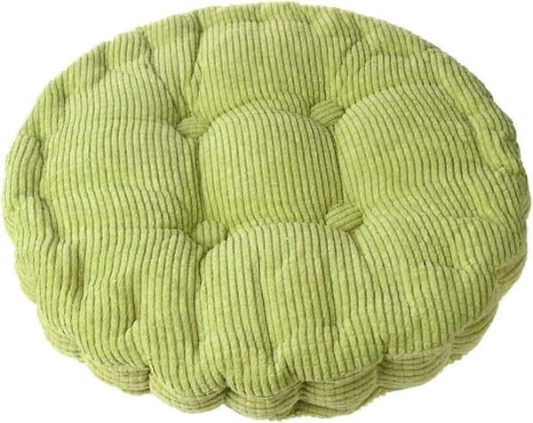 Sofahynde 45 cm Rund Solid Pude Stol Hynde Sædehynde Komfort Blød Tyk Indendørs Udendørs Hynde Grøn