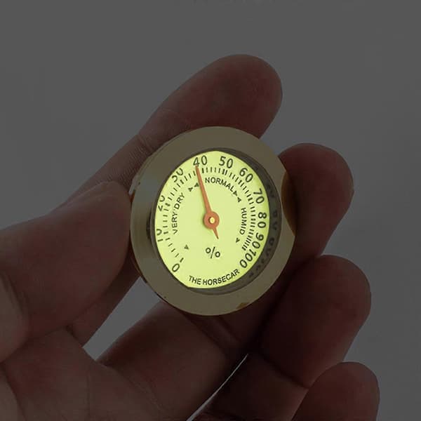 Cigar Hygrometer Cigar Luftfugter Præcision Rund Punkt Hygrometer til Cigar