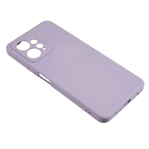 Kompatibel for Xiaomi Redmi Note 12 4G Gummibelagt TPU Telefondeksel Fiberfôr Anti-fall Telefonbeskyttelse Purple
