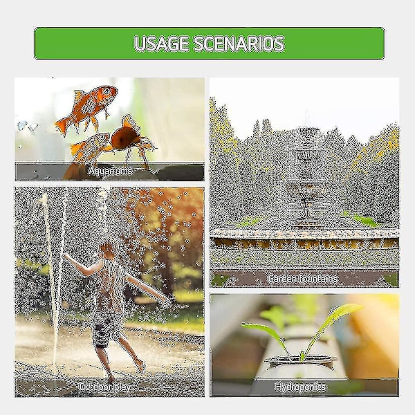 Sunrain Uppopumppu, Erittäin Hiljainen Vesipumppu Suihkulähdepumpulla ja 1,5 metrin Virtajohdolla