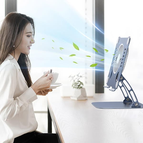 Gaming Laptop Køleholder Justerbart Notebook Stativ Stor Ventilator Stærk Luftstrøm
