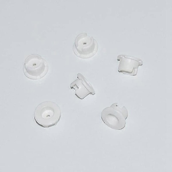 12 st Tejplås Knapp Plug Plast Bottenlist Snörskydd Vit Färg Tejplås Plug Persienntillbehör för Horisontella Faux Träpersienner Bottenlist