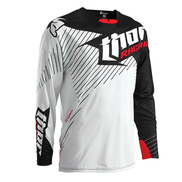 Sommer offroad motorsykkel downhill dress terrengsykkel ride dress langermet T-skjorte white XS