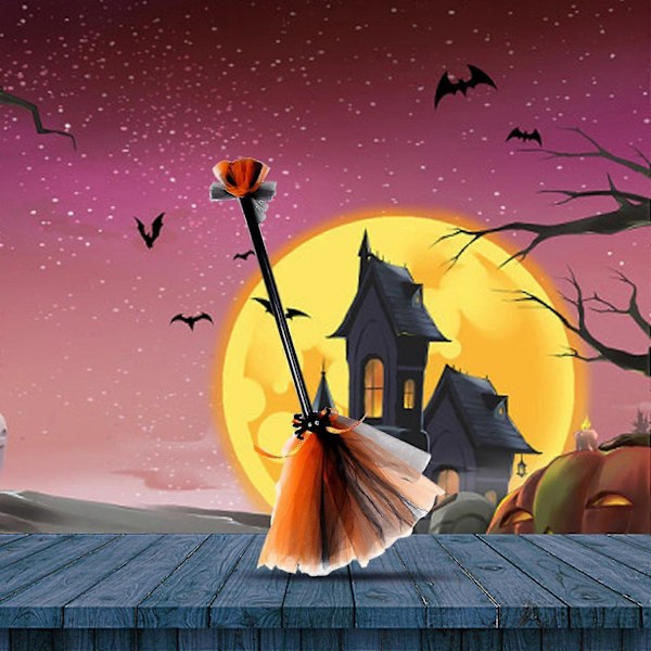 Halloween Häxkvast Portabel Mycket Detaljerad Plast Tema Fester Kvast Rekvisita för Hemmet