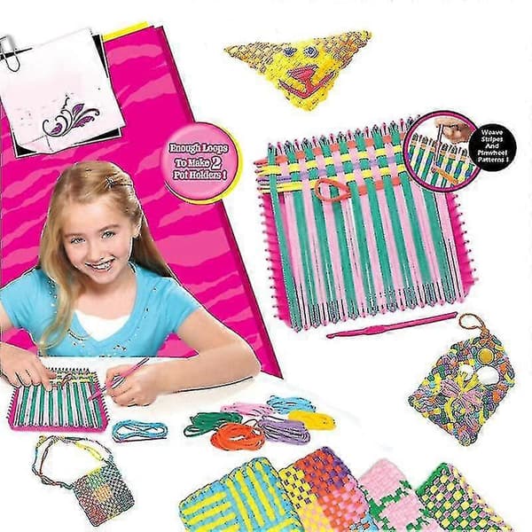 Puzzle DIY Reb Loop Strikkeapparat Elastisk Reb Strikkelegetøj
