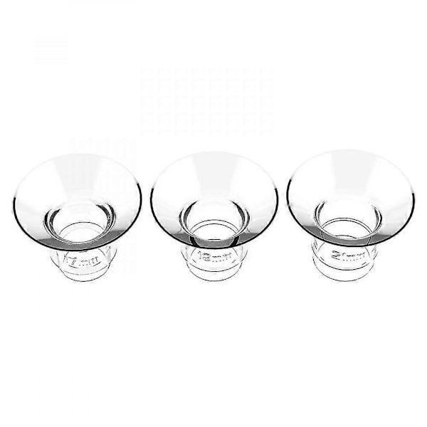 3 stk. Brystpumpe Flensinnlegg Brystkonverter Praktisk Brystpumpeerstatning 17mm 19mm 21mm RYC