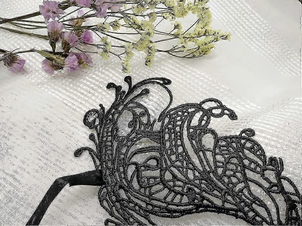 Glänsande Strass Maskeradmask Kombination Kostymmask