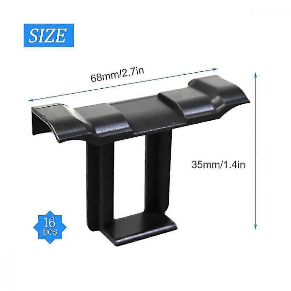 16 stk. 35 mm solpanel vanddrænclips, PV-modulclips dræner fotovoltaisk panel vand DNH