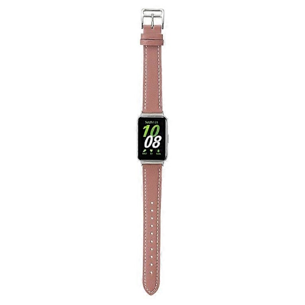 Kompatibel med Samsung Galaxy Fit3 Ægte Læder Urrem Udskiftning DarkPink