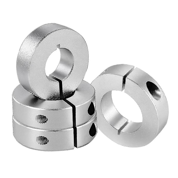 4-pak Split Akselboring 20 mm, Aluminium Akselklemme i ét stykke, 40 mm udvendig diameter, 12 mm tykkelse