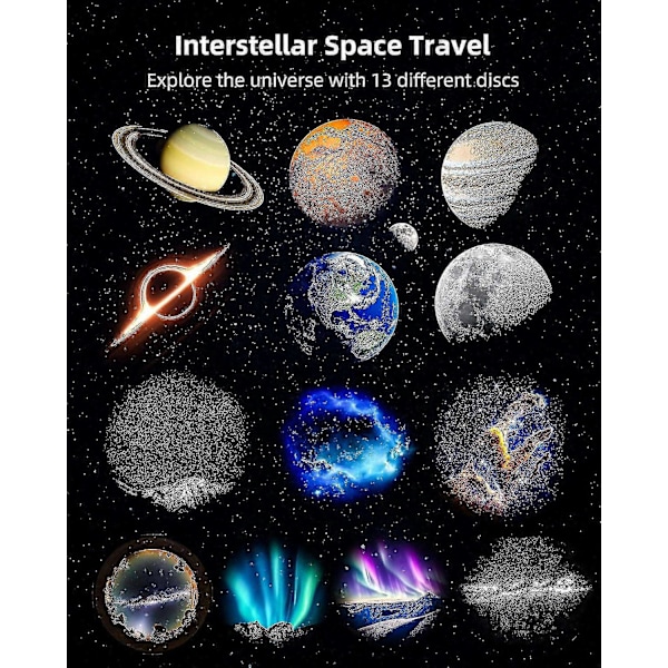 13 i 1 Planetarium Galaxy Projektor, 8k Stjerneprojektor med Timer, Nebula Stjernenatlys til Børn - Excellence
