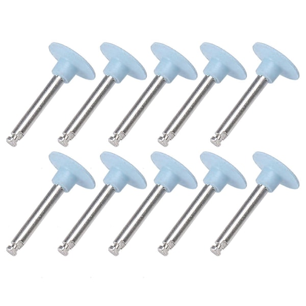 10 st Dental Poleringsborrar Låg Hastighet Dental Slip Poleringsborrar Borr Set Blå
