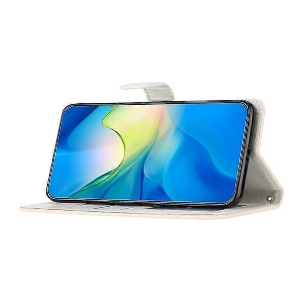 Kompatibel med Oppo A79 5G / A2 5G Læder Etui Wallet Folio Flip Mobiltelefon Cover Beige