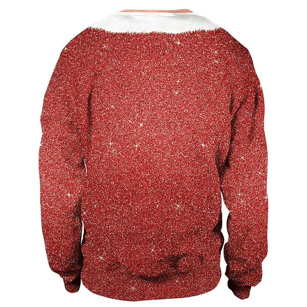 Par Printed tröja Kvinnor Män Unisex långärmad tröja Jumper Xmas Party Nyhet Toppar Semesterpresent style 4 2XL