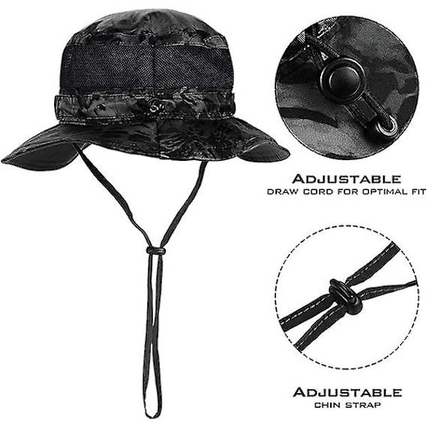 Boonie Hatt - Solbeskyttelse Hatt, Fiskehatt, Strand- og Turhatt, Padling, Roing, Kajakkhatt