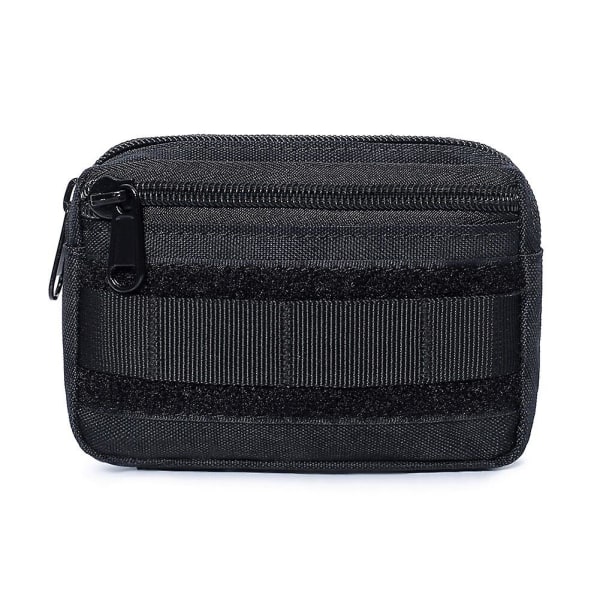 1st Män Kvinnor Mini Jakt Midjeväska Organizer Molle Nylon Utomhus Taktisk Camping Jakt Pack Verktygsväskor Black