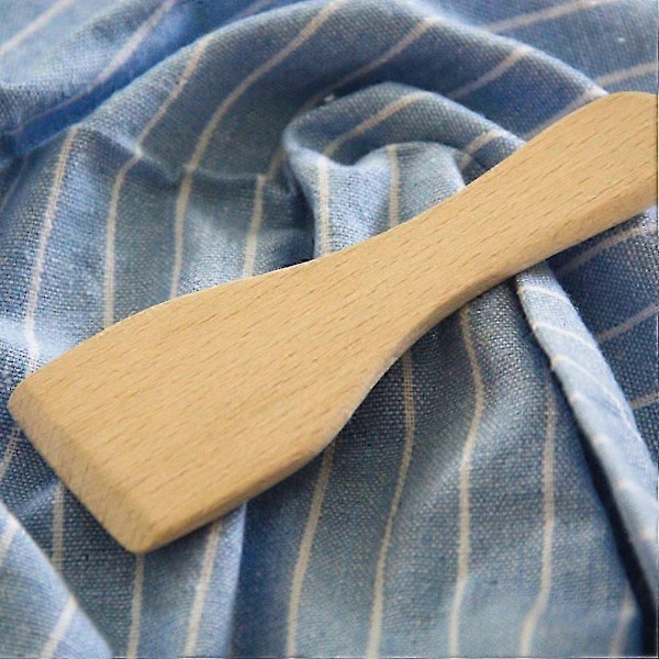 4 stk. små smørspatler i bøk, non-stick tresleiv, stekespade, kjøkkenredskaper - Yvan