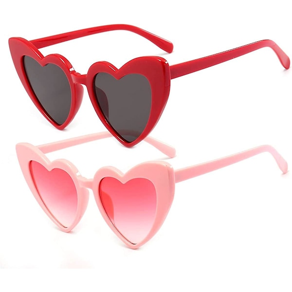Ubiuoheart Solbriller til Kvinder Retro Hjerteformede Briller Vintage Cat Eye Briller Uv400