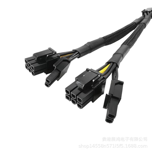 8Pin PCIe Splitter Strømkabel PCI-e 8Pin Hun til Dobbelt 8 (6+2)Pin Han Adapter
