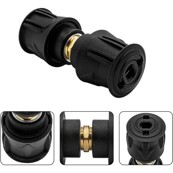 Tillbehör för högtryckstvätt: Karcher dubbelhövdad högtryckssnabbkoppling, adapter för ra.