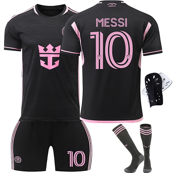 24-25 Miami Jersey Away Voksen Barn Kortsleeve Fotballklær Dress No.9 Suarez No.10 Vest NO.10 With Socks 26