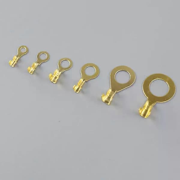 M3/M4/M5/M6/M8/M10 Ring-Terminal Ledningshurtigstik Terminal Messing Krympe Terminal Assorteret Sæt