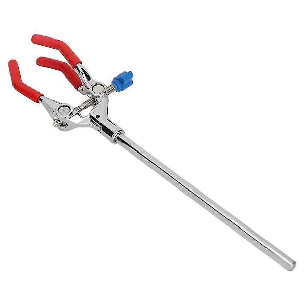 Laborklämma 28cm 3-fingerdesign Gummibelagd Huvud Laboratorieklämma Multifunktionell Kondensorbägare Förlängningsklämma