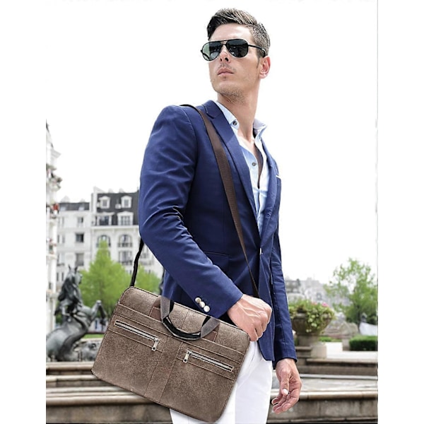 Portfölj Crossbody Väskor Läder Herr Axelväska För 12.9 Tum